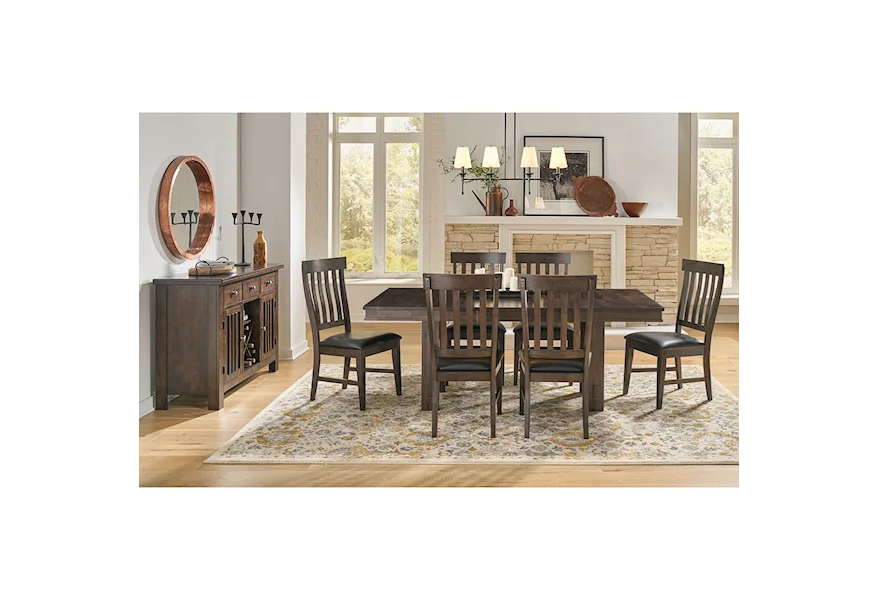 Bremerton 7-Piece Dining and Chair Set by AAmerica at Esprit Decor Home Furnishings